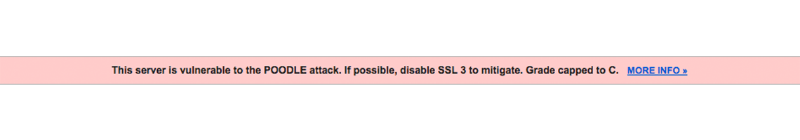 Erreur SSLLabs : This server is vulnerable to the POODLE attack