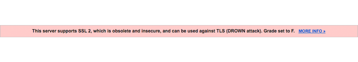 This server supports SSL 2, which is obsolete and insecure